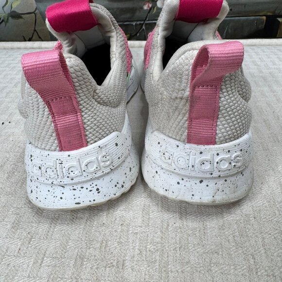 Adidas Kids Girls Size 3.5 Pink & White Sneakers - Picture 3 of 7